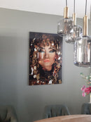 Glasschilderij - 80x120cm - Model - Arabian Princess Gold Art