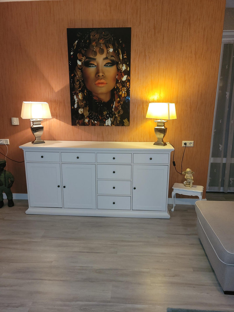 Glasschilderij - 80x120cm - Model - Arabian Princess Gold Art