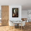 Glas schilderij oil painting owl