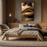 Glas schilderij fineart lips