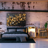 Glas schilderij composition of butterflies