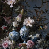 Glas schilderij stil life composition