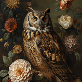 Glas schilderij regal owl