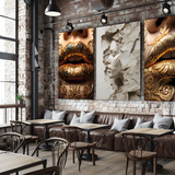 Glas schilderij fineart lips