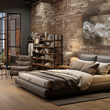 Glas schilderij abstract white beige