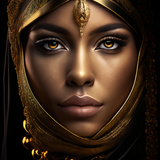 Maya Arab Princess - Exclusive - Glasschilderij