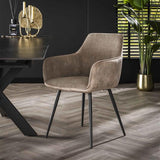 Modera - Armstoel Rib VPE2 - Rock zandkleur - set van: 2