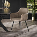 Modera - Armstoel Rib VPE2 - Rock zandkleur - set van: 2