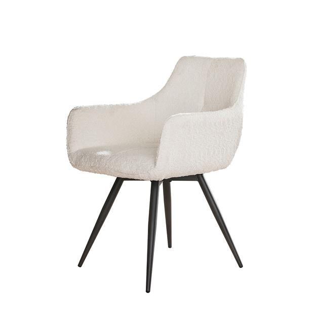 Modera - Armstoel boucle draaibaar. VPE2 - Boucle wit - set van: 2
