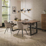 Modera - Armstoel boucle draaibaar. VPE2 - Boucle zandkleur - set van: 2