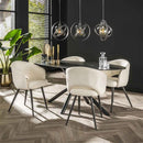 Modera - Armstoel boucle salon. VPE2 - Boucle wit - set van: 2