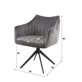 Modera - Armstoel cinema draaibaar. VPE2 - Antraciet velours - set van: 2