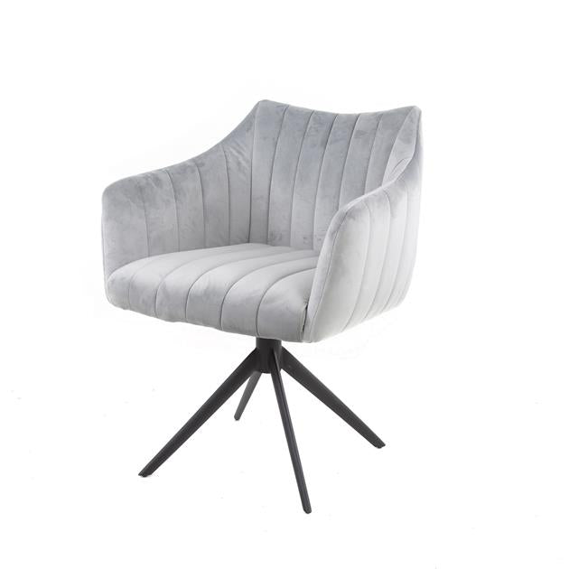 Modera - Armstoel cinema draaibaar. VPE2 - Zilverkleurig velours - set van: 2