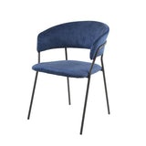 Modera - Armstoel club. VPE4 - Blauw velours - set van: 4