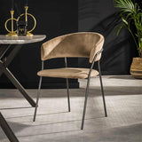 Modera - Armstoel club. VPE4 - Champagne velours - set van: 4