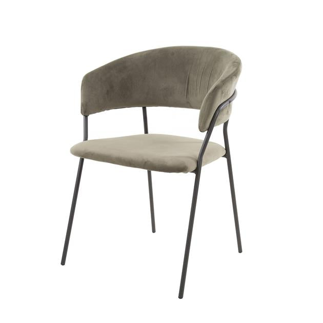 Modera - Armstoel club. VPE4 - Champagne velours - set van: 4