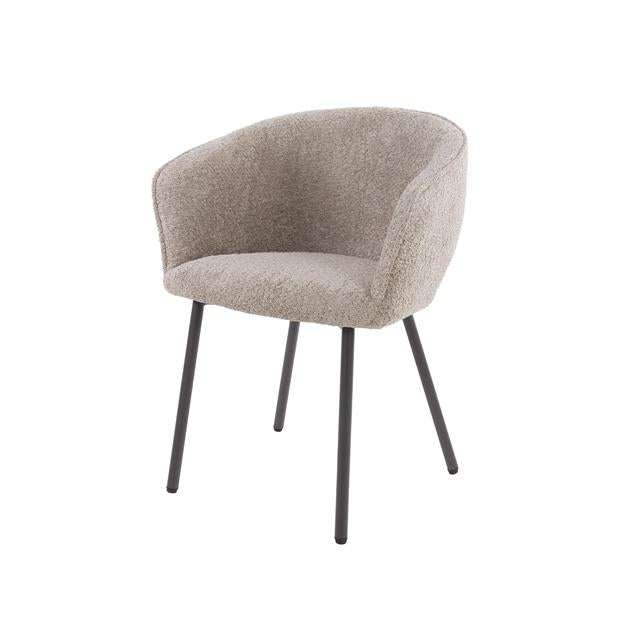 Modera - Armstoel curve. VPE2 - Boucle zandkleur - set van: 2