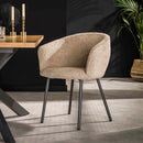 Modera - Armstoel curve. VPE2 - Boucle zandkleur - set van: 2