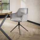 Modera - Armstoel pull draaibaar. VPE2 - Zilverkleurig velours - set van: 2