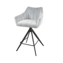 Modera - Barstoel cinema draaibaar. VPE2 - Zilverkleurig velours - set van: 2