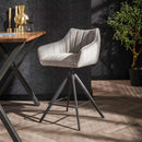 Modera - Barstoel cinema draaibaar. VPE2 - Zilverkleurig velours - set van: 2