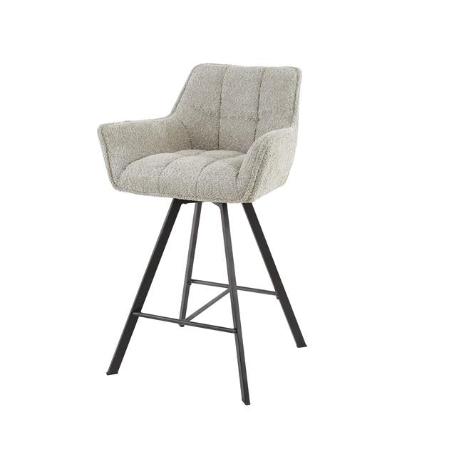 Modera - Barstoel raster draaibaar. VPE2 - Boucle zandkleur - set van: 2