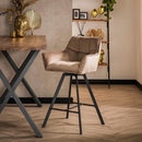 Modera - Barstoel raster draaibaar. VPE2 - Champagne velours - set van: 2