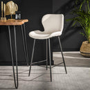 Modera - Barstoel ronde buis. VPE4 - Boucle wit - set van: 4