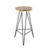 Modera - Barstoel stam houten zitting. VPE2 - Massief acacia naturel - set van: 2