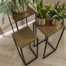 Modera - Bloemenzuil set-3 iron metallic - Brons antiek