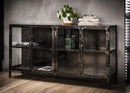 Modera - Dressoir Rift metal 4 deuren - Gun metal