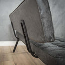 Modera - Eetkamerbank 180 cm voorzien van kruisstiksel en een open rug. - Wax PU zwart