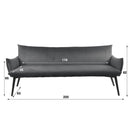 Modera - Eetkamerbank 180 lobby - Antraciet velours