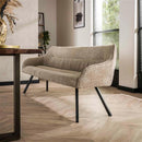 Modera - Eetkamerbank 180 plooi boucle - Boucle zandkleur