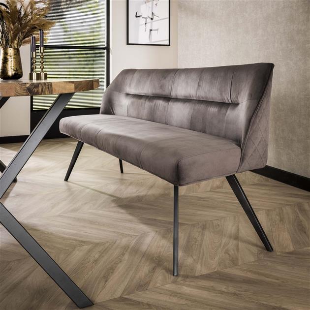 Modera - Eetkamerbank 180 pull - Antraciet velours