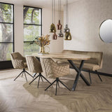 Modera - Eetkamerbank 180 pull - Champagne velours