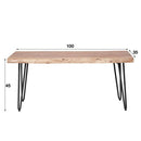 Modera - Eetkamerbank edge 100 - Massief acacia naturel