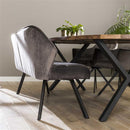 Modera - Eetkamerbank raster - Antraciet velours