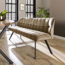 Modera - Eetkamerbank raster - Champagne velours