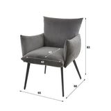 Modera - Eetkamerfauteuil lobby - Antraciet velours