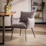 Modera - Eetkamerfauteuil lobby - Antraciet velours