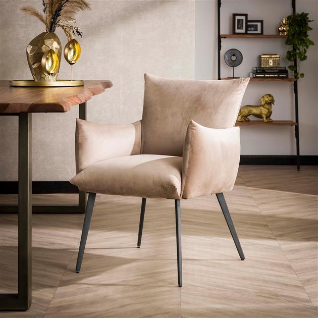 Modera - Eetkamerfauteuil lobby - Champagne velours