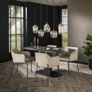 Modera - Eetkamertafel 180 kolom ceramic - Ceramic natural black