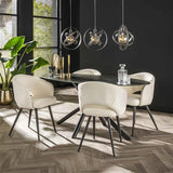 Modera - Eetkamertafel 180 oval ceramic - Ceramic natural black