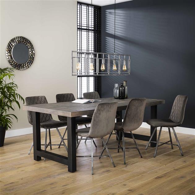 Modera - Eetkamertafel 200 acacia rough grey - Grijs