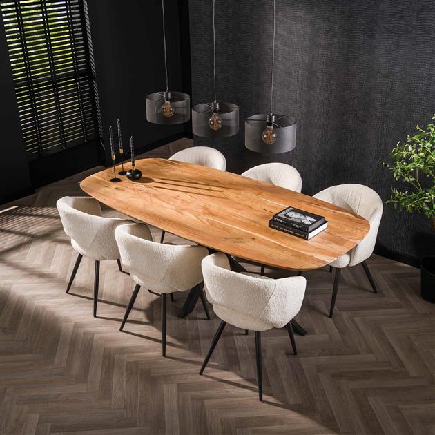 Modera - Eetkamertafel 215 Arhus solid - Massief acacia naturel meubelboutique.nl