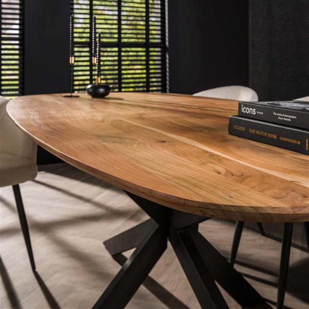 Modera - Eetkamertafel 215 Arhus solid - Massief acacia naturel meubelboutique.nl