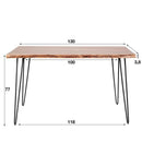 Modera - Eetkamertafel edge 130 - Massief acacia naturel