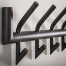 Modera - Garderobe 2x8 haaks ronde bui - Donkergrijs Mat