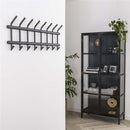 Modera - Garderobe met 8 haken uitgevoerd in ronde buis - Donkergrijs Mat